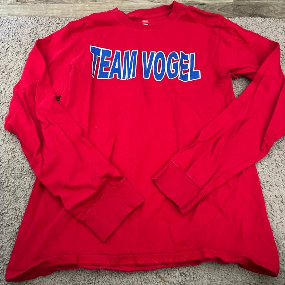 Team Vogel don’t stop believin red long sleeve tshirt